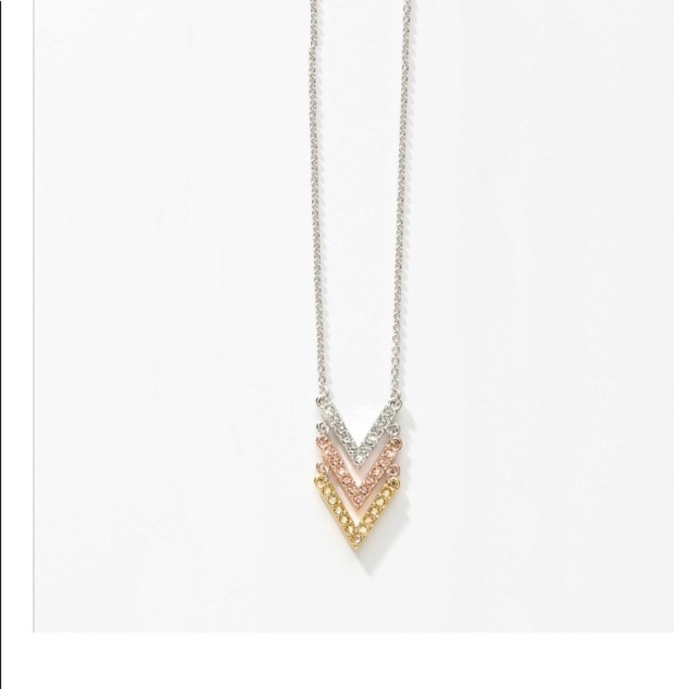 Touchstone Crystal Triple V Necklace
